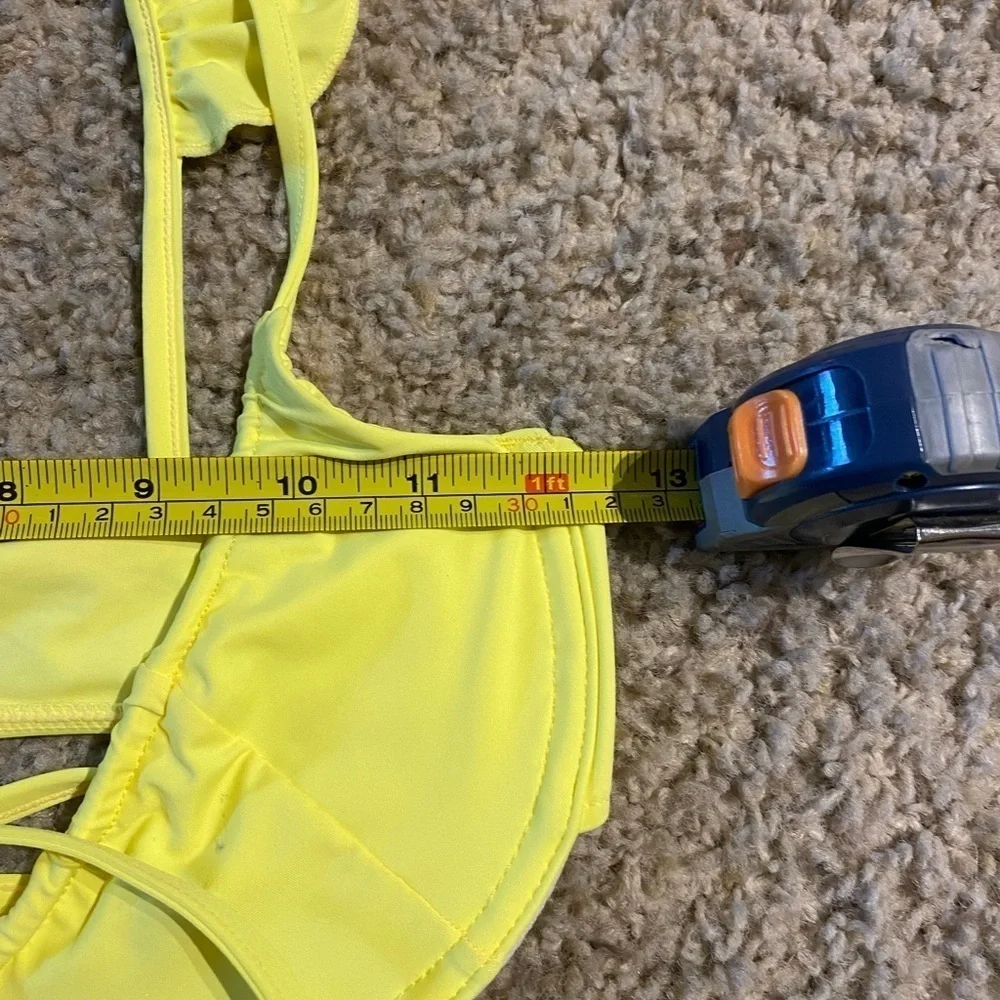 Frankies Bikinis Women's Neon Birdie Bikini Top Size Small Beach Resort Wear